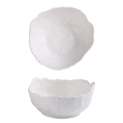 bowl Irregular soup salad, home breakfast dessert, large fruit salad, 400ml, 800ml, 1500ml (Color : White, Size : 1500ml)