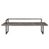 MY SWANKY HOME Elegant Reclaimed Solid Wood Bench Minimalist Open Metal Frame Black 80 in Long view 1