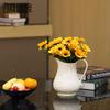Ceramic Vase White Relief Living Room Dining Table Office Bedroom TV Cabinet Porch Worktop Vase Dried Flower Simulation Flower Decoration Vase 40 x 21 cm view 3
