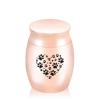 Lohat Cremation Urns, White/Black Paw Print Heart Pets Cremation Urns Screw Cover Ashes Holder Memorial Jewelry view 1