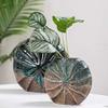 Ceramic Vase Living Room Office Desk Vase Irregular Bottle Mouth Dried Flowers Simulation Flower Decorative Vase 24 x 22.6 x 12.7 cm, 17.7 x 16.5 x 10.8 cm, Pack of 2 view 4