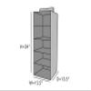 Covermates Keepsakes Hanging Closet Organizer Set - Heavy Duty Material, Sturdy Interior Shelves, Includes Trays with Dividers - Closet Storage, Scarlett Red view 3