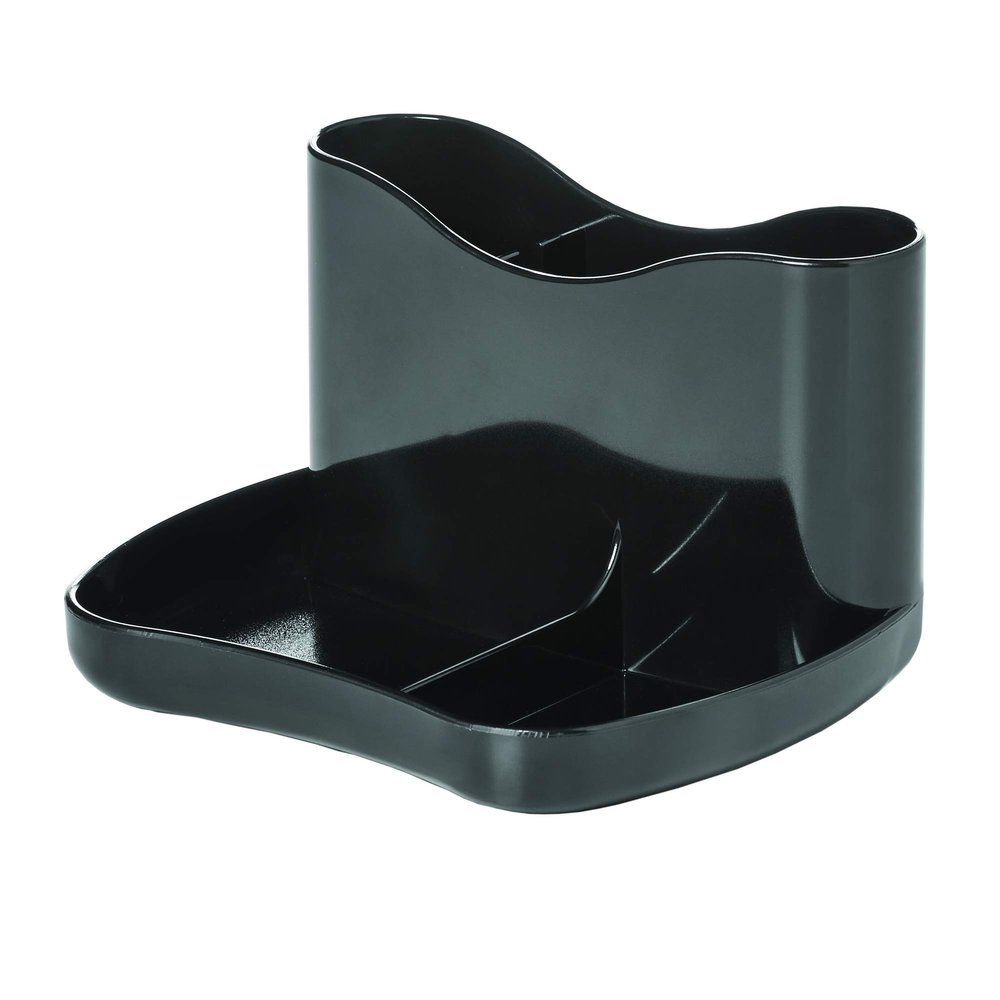 Deflecto Corporate Desk Caddy with SteriTouch Protection, Black Polystyrene, 3.66 x 4.72 x 5.98