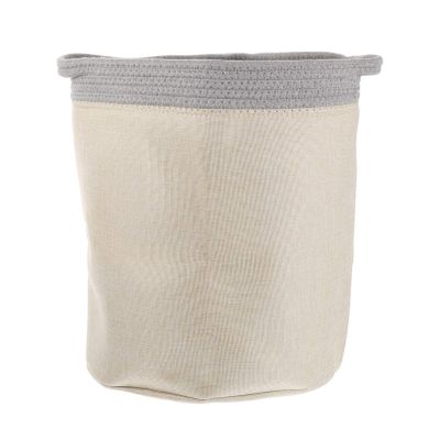 Cabilock Rope Storage Basket for Laundry Toys Home Textiles Lightweight Double Handles Multi-functional Organizer for Bathroom Bedroom Nursery Grey