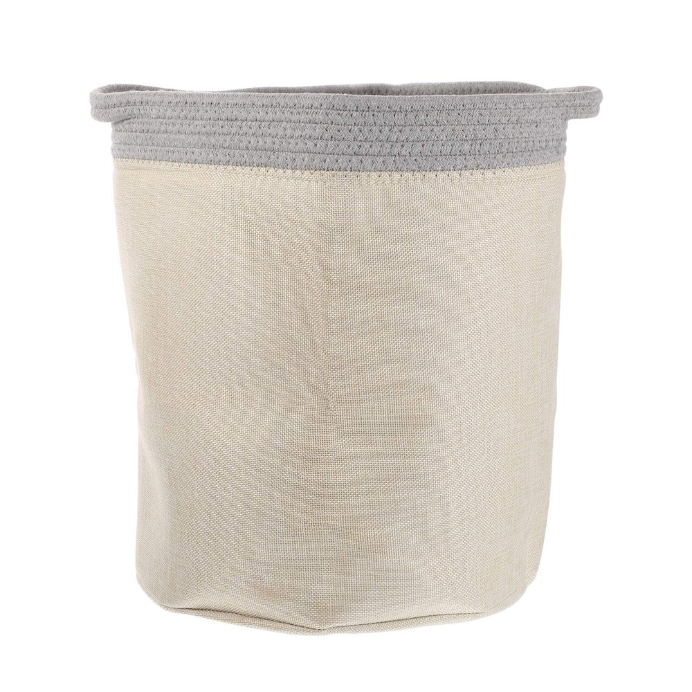 Cabilock Rope Storage Basket for Laundry Toys Home Textiles Lightweight Double Handles Multi-functional Organizer for Bathroom Bedroom Nursery Grey