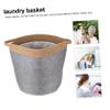 Cabilock Rope Storage Basket for Laundry Toys Home Textiles Lightweight Double Handles Multi-functional Organizer for Bathroom Bedroom Nursery Grey view 4