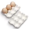 AbbyCindy 6 Cups Egg Tray Serveware, Eggs Dispenser, Egg Holder Set Kitchen Restaurant Fridge Storage Decorative Accessory (White,2 pack) view 1