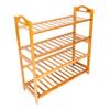 Cimiva Concise 12-Batten 4 Tiers Bamboo Shoe Rack,Useful Shoe OrganizerShoe Cubby Perfect for Bedroom, Entryway, Hallway or Living Room (Wood Color) view 1