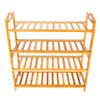 Cimiva Concise 12-Batten 4 Tiers Bamboo Shoe Rack,Useful Shoe OrganizerShoe Cubby Perfect for Bedroom, Entryway, Hallway or Living Room (Wood Color) view 3