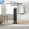 Dreo Tower Fan for Bedroom, 90 Oscillating Fans that Blow Cold Air, 5 Speeds, 4 Modes with 26ft/s Velocity, 12H & 28dB Quiet Timer, Remote, Touch, 40" Standing Floor Fan for Home Office, Black view 2
