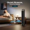 Dreo Tower Fan for Bedroom, 90 Oscillating Fans that Blow Cold Air, 5 Speeds, 4 Modes with 26ft/s Velocity, 12H & 28dB Quiet Timer, Remote, Touch, 40" Standing Floor Fan for Home Office, Black view 3