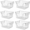 blitzlabs Stackable Wire Metal Baskets Storage Bins Fruit Vegetable Organization Pantry Cabinet Metal Bin for Kitchen Pantry Freezer Cabinet, Set of 6 view 1