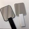 1PC Acrylic Hand Mirror Cosmetic Mirror with logo Salon Barbers Hair Dressing Paddle Hairdressers Handheld Mirror (Color : Gold) view 3