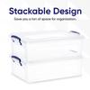 Superio Storage Bins with Lids, Clear Plastic Containers for Organizing, Stackable Totes, BPA Free, Odor Free, Organizer Boxes for Home, and Dorm (2 Pack, 22.7 Qt) view 3