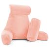 Clara Clark Bed Rest Reading Pillow with Arms and Pockets Detachable Neck Roll & Lumbar Support for Kids Teens & Adults-Premium Shredded Memory Foam, Large Roll, Peach (VC-CC-redingplw-lnr-Peach) view 1