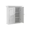 Thaweesuk Shop New White Wooden Medicine Cabinet Organizer Storage Shelf Bathroom Wall Mount 2 Doors Kitchen Drawers Cupboard Floor Rack Toilet MDF Chipboard Wood 8" L x 22" W x 24" H view 3