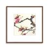 bestdeal depot Chinese Ink Painting of Flowers Framed Canvas Wall Art Prints for Living Room,Bedroom Framed Artwork Decoration Ready to Hang - 24"x24" inches view 1