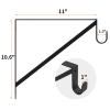 Heavy Duty Closet Rod & Shelf Brackets Clothes Hanger Pole Support Bracket Black 3 Pack view 2