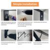 Heavy Duty Closet Rod & Shelf Brackets Clothes Hanger Pole Support Bracket Black 3 Pack view 3