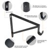 Heavy Duty Closet Rod & Shelf Brackets Clothes Hanger Pole Support Bracket Black 3 Pack view 4