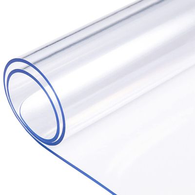 48X108 Inch 1.5mm Clear Plastic Coffee Dining Table Protector Tablelcloth Rectangle PVC Desk Pad Mat Plastic Tablecloth Furniture Protective Cover Work Table Protector End Countertop Cover Mat