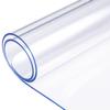 48X108 Inch 1.5mm Clear Plastic Coffee Dining Table Protector Tablelcloth Rectangle PVC Desk Pad Mat Plastic Tablecloth Furniture Protective Cover Work Table Protector End Countertop Cover Mat view 1