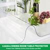 48X108 Inch 1.5mm Clear Plastic Coffee Dining Table Protector Tablelcloth Rectangle PVC Desk Pad Mat Plastic Tablecloth Furniture Protective Cover Work Table Protector End Countertop Cover Mat view 2