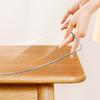 48X108 Inch 1.5mm Clear Plastic Coffee Dining Table Protector Tablelcloth Rectangle PVC Desk Pad Mat Plastic Tablecloth Furniture Protective Cover Work Table Protector End Countertop Cover Mat view 3
