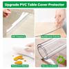 48X108 Inch 1.5mm Clear Plastic Coffee Dining Table Protector Tablelcloth Rectangle PVC Desk Pad Mat Plastic Tablecloth Furniture Protective Cover Work Table Protector End Countertop Cover Mat view 4
