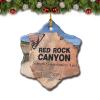 Umsufa Las Vegas Red Rock Canyon Nevada USA Christmas Tree Ornament Travel Gift Souvenir 3 Inch Porcelain Double Side view 1