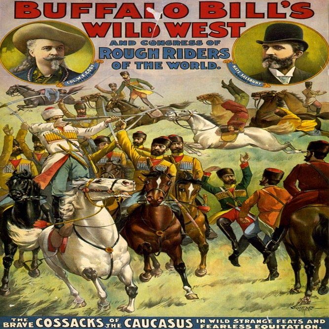 Posterazzi PDX55796SMALL The Brave Cossacks Buffalo Bills Wild West Show Poster Print, 18 x 24, Multicolor