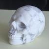 2'' Hand Carved Mixed Gemstone Crystal Skull Figurine Carving Home Decor (White Turquoise) view 2