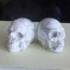 2'' Hand Carved Mixed Gemstone Crystal Skull Figurine Carving Home Decor (White Turquoise) view 4