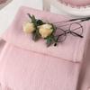 vctops Solid Fringe Throw Blanket with Tassels Faux Cashmere Super Soft Warm Blankets for Couch Sofa Bed and Living Room for All Season (Pink, 51"x67") view 2