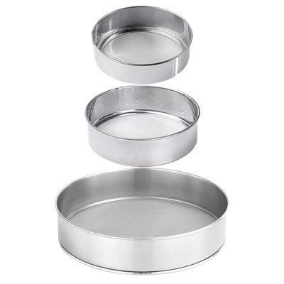 3pcs Flour Sieve Mesh Flour Sifter Sifting Strainer Powder Sifter Cake Baking Filter