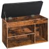 HOOBRO Shoe Storage Bench with Padded Cushion, Entryway Bench with Flip-Open Storage Box and Adjustable Shelf, Shoe Rack with Hidden Compartment, for Entryway, Living Room, BF40HX01 view 1
