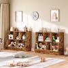 HOOBRO Kids Bookshelf, Bookcase Footboard, Toy Storage Cubby, 35.4" L Children's Toy Shelf, Toy Storage Cabinet, Fit for Children's Room, Playroom, Hallway, Kindergarten, Rustic Brown BF32CW01 view 4