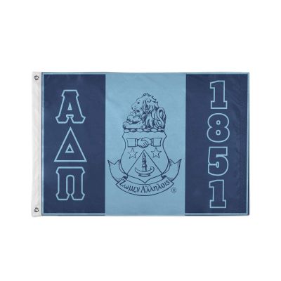 BBGreek Alpha Delta Pi Sorority Paraphernalia (ADPi) - 3 x 5 Feet Dorm Room Flags - Greek Banner - Collegiate Shield (Coat of Arms) - Officially Licensed