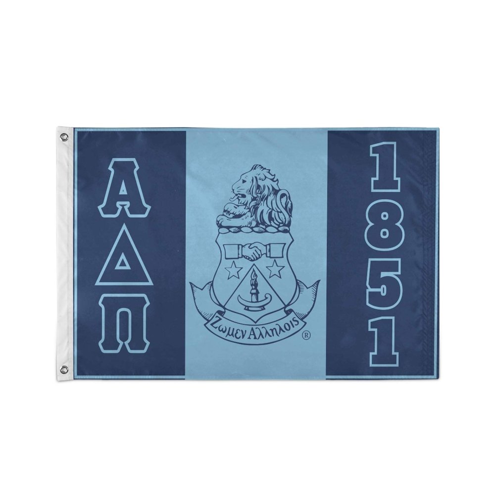 BBGreek Alpha Delta Pi Sorority Paraphernalia (ADPi) - 3 x 5 Feet Dorm Room Flags - Greek Banner - Collegiate Shield (Coat of Arms) - Officially Licensed