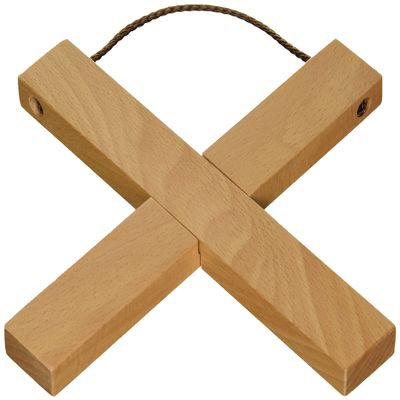 17222 Wooden Pot Mat, Small, 7.1 inches (18 cm), Cloth