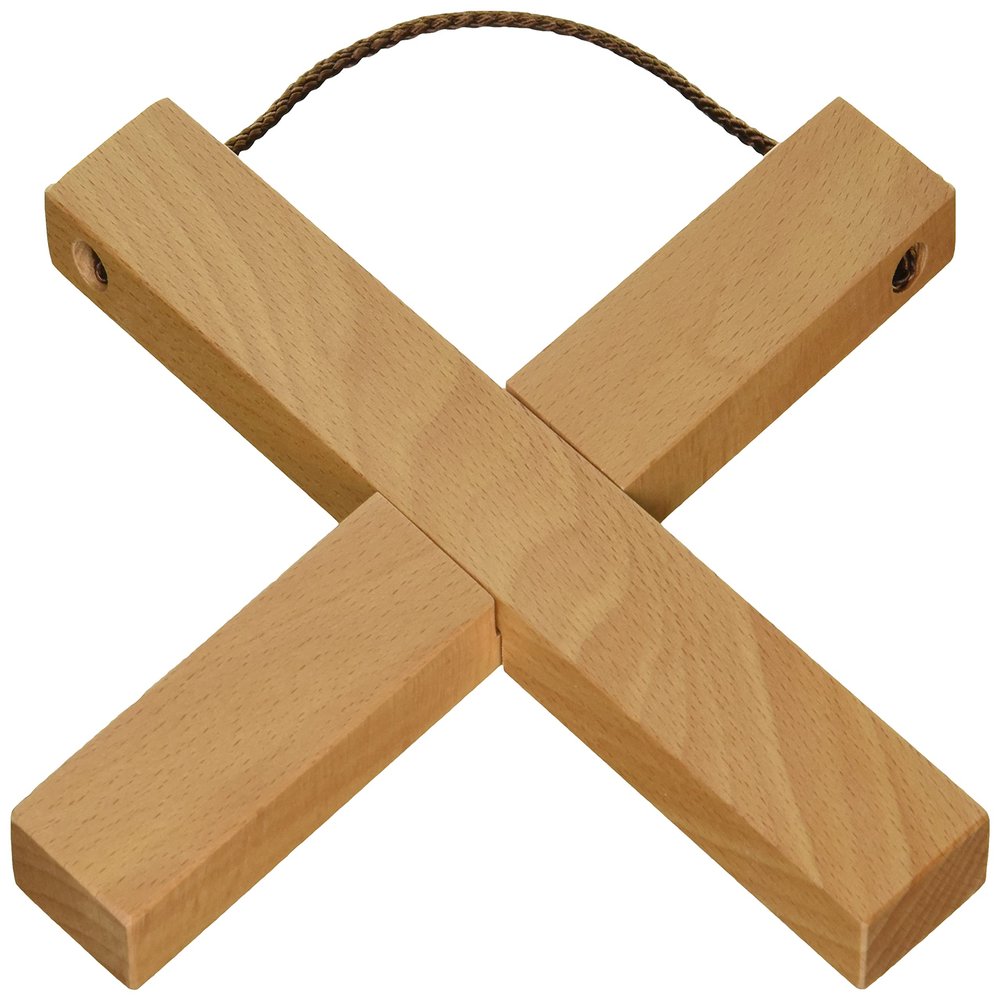 17222 Wooden Pot Mat, Small, 7.1 inches (18 cm), Cloth