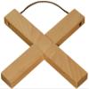 17222 Wooden Pot Mat, Small, 7.1 inches (18 cm), Cloth view 1