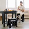 Delxo Folding Step Stool, 13 inch Non-Slip Foldable Stools Up to 300 LBS, Step Stool with Handle, Lightweight for Kitchen, Bathroom, Bedroom, Garden, Black, 1PC view 4