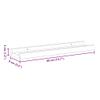 vidaXL Picture Frame Ledge Shelves 2 pcs Gray 31.5"x3.5"x1.2" MDF view 3