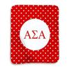 Alpha Sigma Alpha ASA Polka Dots Sherpa Lap Blanket Multicolored view 1