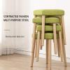 Daoyuan Solid Wood Dressing Stool,Home Office Chair,Ottoman Chair Fabric Shoes Bench Stackable Stools Living Room Bedroom Corridor Application view 3