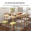 Daoyuan Solid Wood Dressing Stool,Home Office Chair,Ottoman Chair Fabric Shoes Bench Stackable Stools Living Room Bedroom Corridor Application view 4