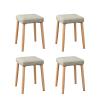 Daoyuan Solid Wood Dressing Stool,Home Office Chair,Ottoman Chair Fabric Shoes Bench Stackable Stools Living Room Bedroom Corridor Application view 1