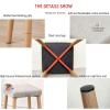 Daoyuan Solid Wood Dressing Stool,Home Office Chair,Ottoman Chair Fabric Shoes Bench Stackable Stools Living Room Bedroom Corridor Application view 4
