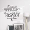 Wall Decal Heaven Love Home Inspiring Quote Vinyl Decor Black 22.5 in x 20 in gz502 view 3